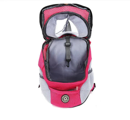 Breathable Pet Carrier Backpack – Adjustable Front Travel Bag with Reflective Strips for Dogs & Cats