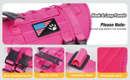 Tactical Dog Harness for Large Dogs – Heavy-Duty Anti-Slip Outdoor Walking Vest