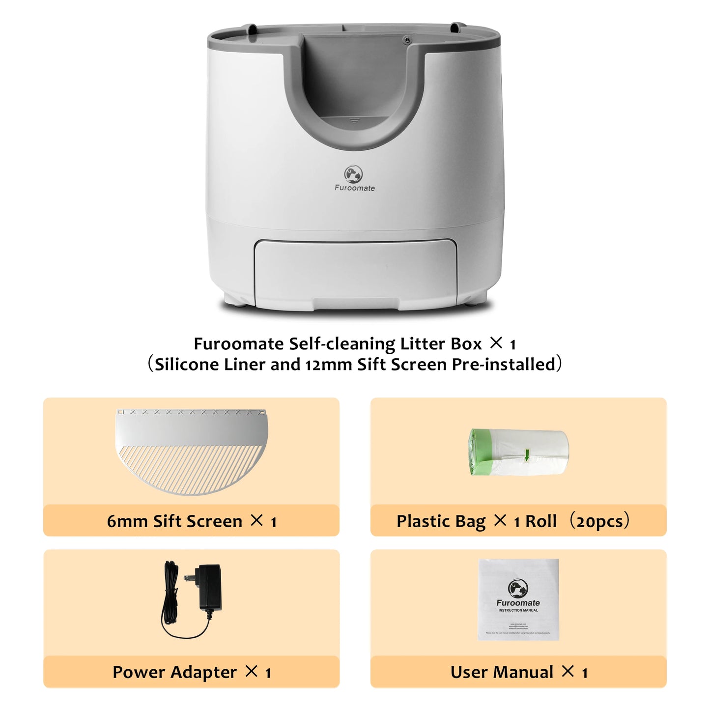 Self-cleaning cat litter box with an open design, advanced safety sensors, and extra-large capacity for multi-cat households. Practical, hassle-free, and ideal for easy daily cleaning.