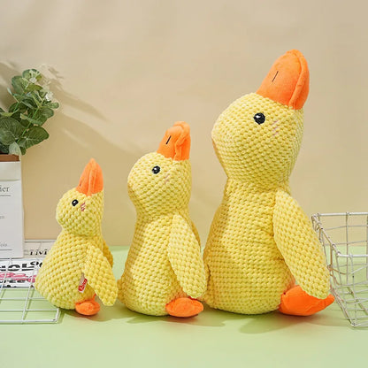 Sleeping Duck Plush Dog Toy – Squeaky Bite-Resistant Chew Toy for Small Dogs
