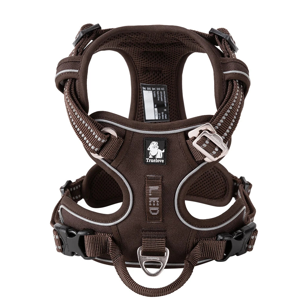 Truelove No-Pull Reflective Dog Harness – Adjustable Breathable Vest for Small, Medium & Large Dogs