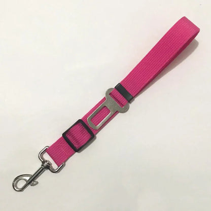 Adjustable Reflective Dog Car Seat Belt Harness – Elastic Shock-Absorbing Travel Safety Strap