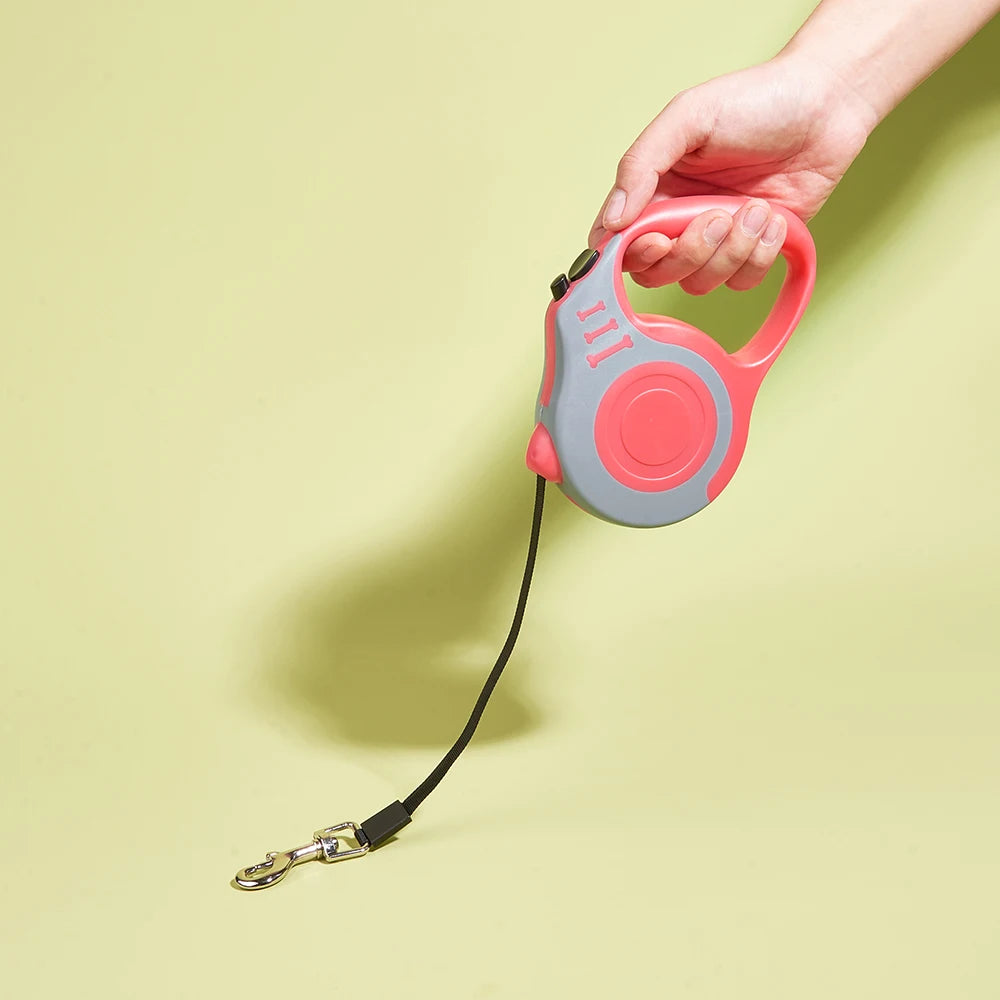 3m/5m Retractable Dog Leash – Durable Nylon Lead for Small, Medium & Large Dogs & Cats