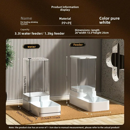 Automatic Pet Water & Food Dispenser – Feeding Bowl Set for Dogs & Cats