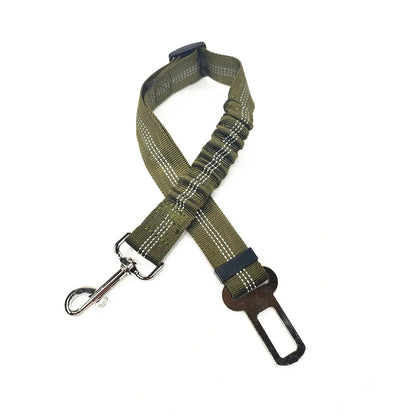 Adjustable Reflective Dog Car Seat Belt Harness – Elastic Shock-Absorbing Travel Safety Strap