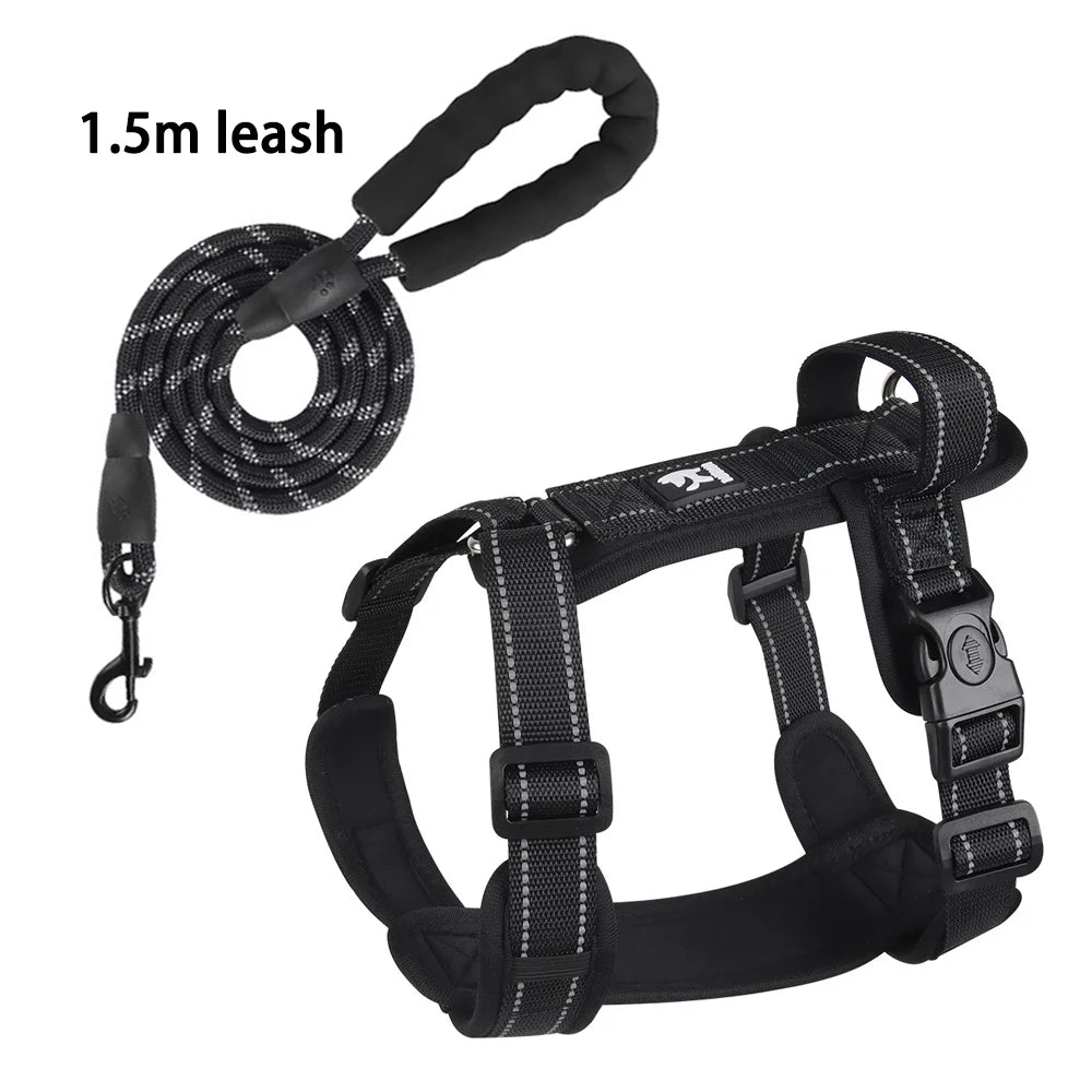 Reflective Dog Harness with Handle – Adjustable Vest for Easy Control, Ideal for Small & Medium Dogs