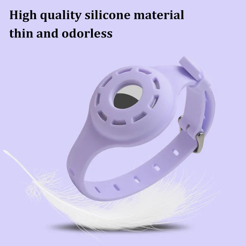 Silicone Cat Collar for Apple AirTag – Adjustable Anti-Lost Pet Tracker Holder