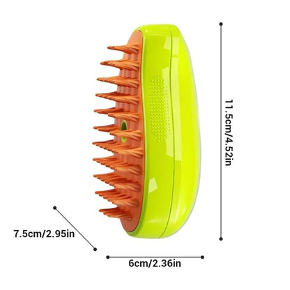 3-in-1 Electric Steam Pet Grooming Brush – Spray Massage Comb for Dogs & Cats
