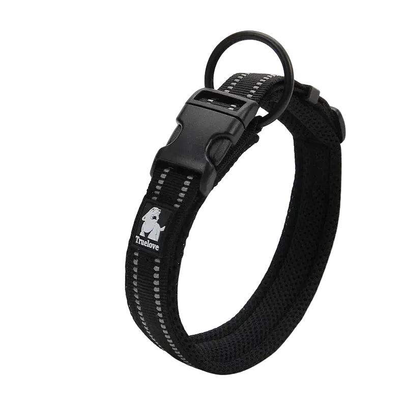 Truelove Reflective Dog Collar – Adjustable Padded Nylon Collar for All Breeds & Sizes