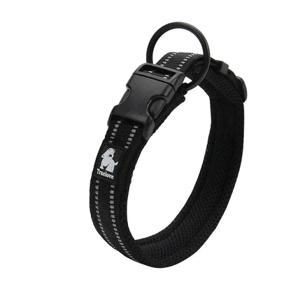 Truelove Reflective Dog Collar – Adjustable Padded Nylon Collar for All Breeds & Sizes