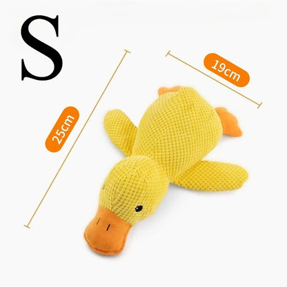 Sleeping Duck Plush Dog Toy – Squeaky Bite-Resistant Chew Toy for Small Dogs