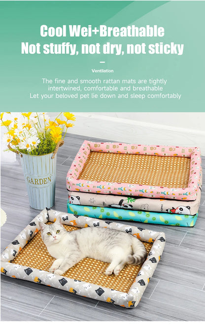 Cooling Pet Bed Mat for Dogs and Cats – Summer Ice Cushion, Comfortable & Wear-Resistant