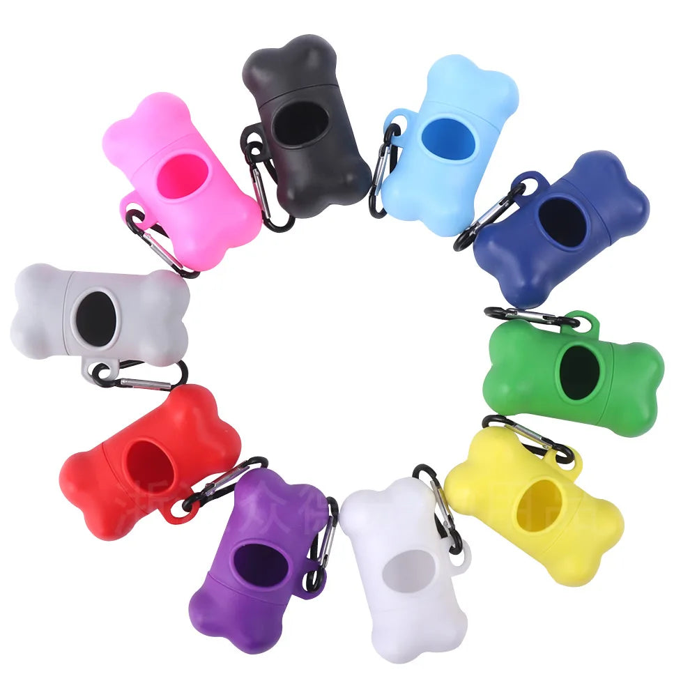 Bone-Shaped Dog Poop Bag Dispenser – Portable Holder for Waste Bags