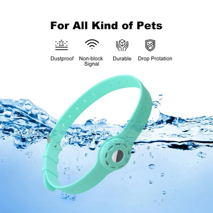 Silicone Cat Collar for Apple AirTag – Adjustable Anti-Lost Pet Tracker Holder