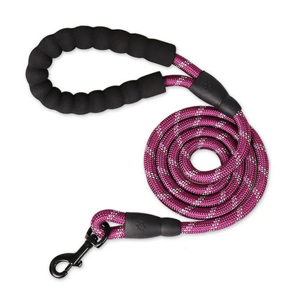Heavy-Duty Reflective Dog Leash 150/200/300cm – Strong Anti-Pull Lead for Small & Large Dogs