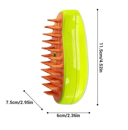 3-in-1 Electric Steam Pet Grooming Brush – Spray Massage Comb for Dogs & Cats