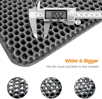 Waterproof Double-Layer Cat Litter Mat – Easy-Clean Pet Litter Pad for Cats