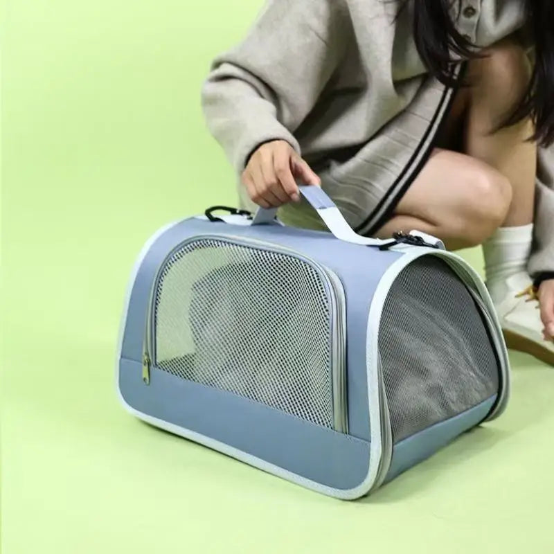 Breathable Pet Travel Bag – Portable Shoulder Carrier for Dogs & Cats, Summer Design