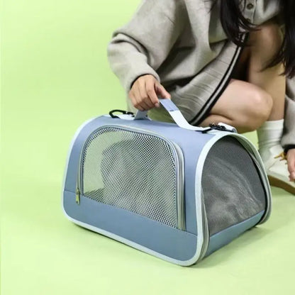 Breathable Pet Travel Bag – Portable Shoulder Carrier for Dogs & Cats, Summer Design