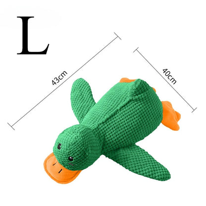 Sleeping Duck Plush Dog Toy – Squeaky Bite-Resistant Chew Toy for Small Dogs