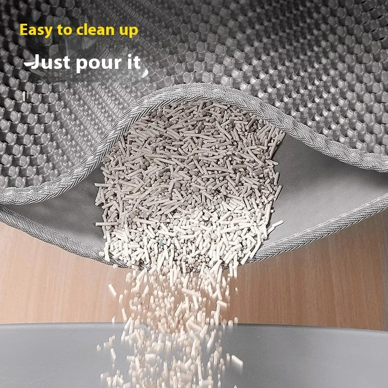 Double-Layer Waterproof Cat Litter Mat – Non-Slip, Washable Floor Protector for Pets