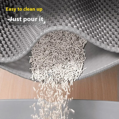 Double-Layer Waterproof Cat Litter Mat – Non-Slip, Washable Floor Protector for Pets