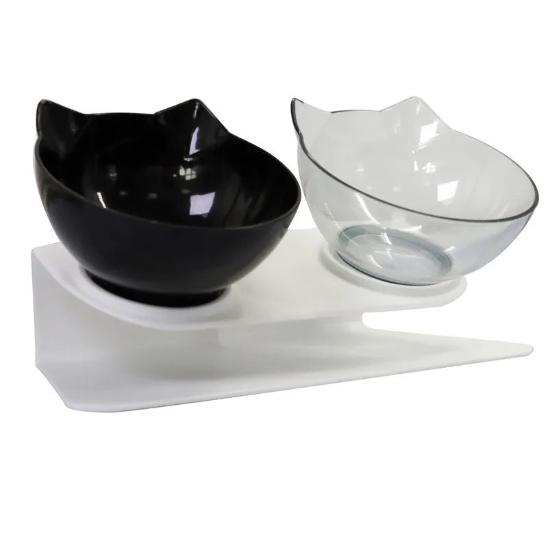 Double Pet Bowl with Stand – Non-Slip Food & Water Feeder for Dogs & Cats