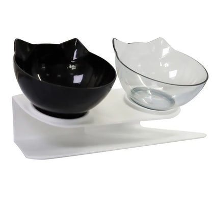 Double Pet Bowl with Stand – Non-Slip Food & Water Feeder for Dogs & Cats