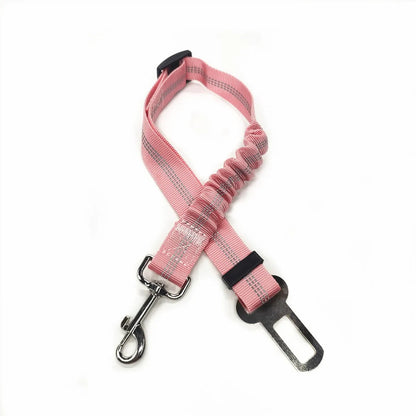Adjustable Reflective Dog Car Seat Belt Harness – Elastic Shock-Absorbing Travel Safety Strap