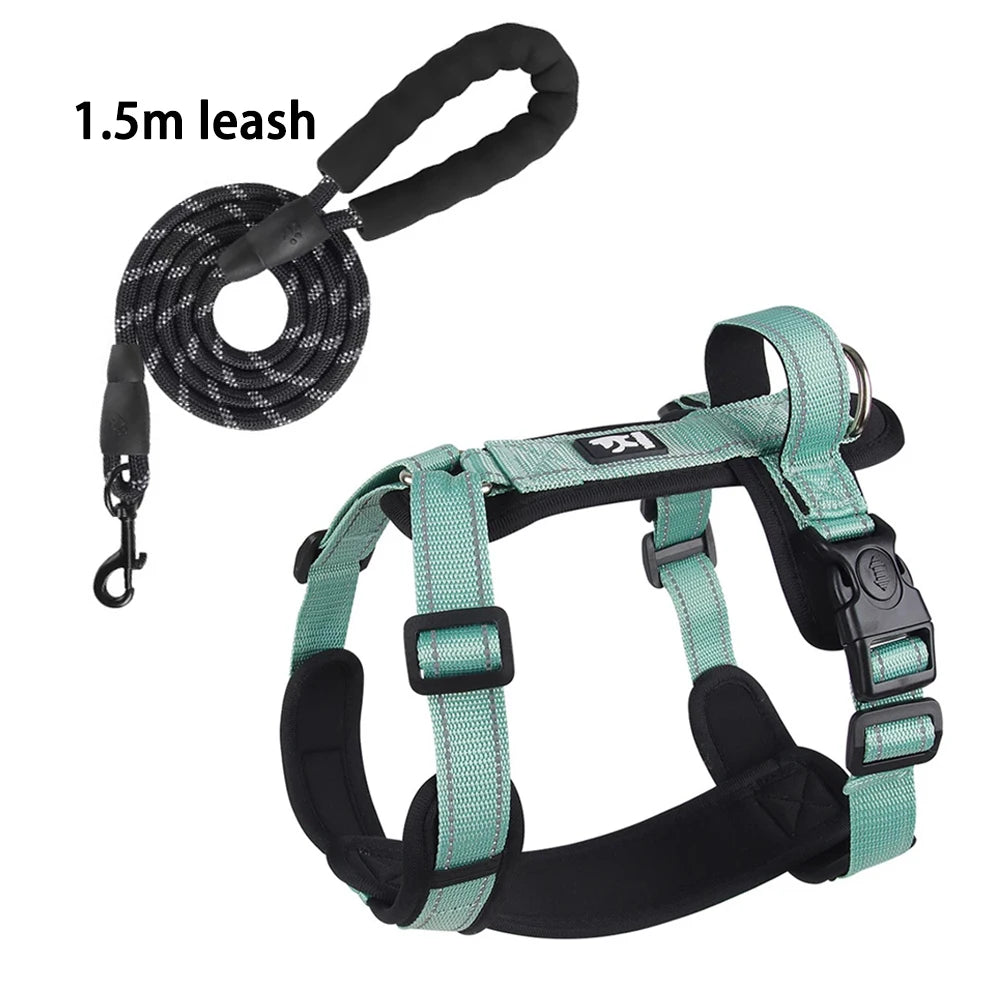 Reflective Dog Harness with Handle – Adjustable Vest for Easy Control, Ideal for Small & Medium Dogs
