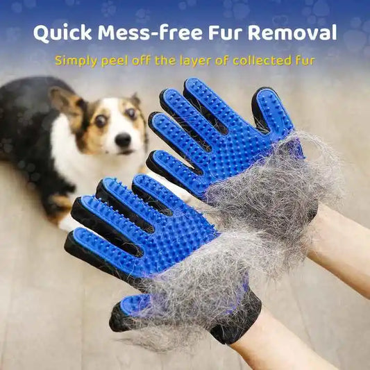 Silicone Pet Grooming Brush & Bath Glove – Massage Comb for Dogs & Cats