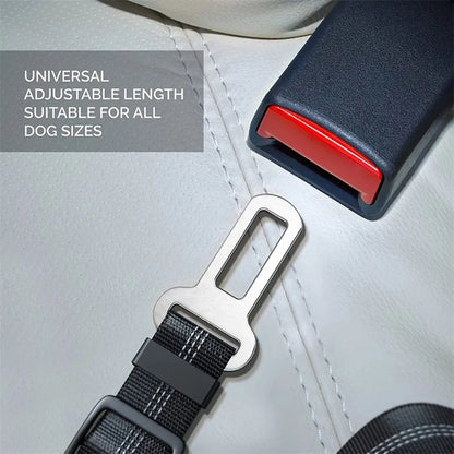Adjustable Reflective Dog Car Seat Belt Harness – Elastic Shock-Absorbing Travel Safety Strap