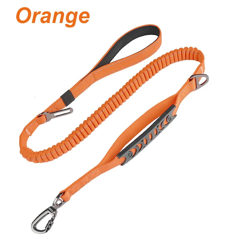 Multifunction Retractable Dog Leash – Reflective Nylon Lead with Car Safety Buckle