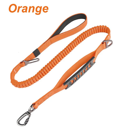 Multifunction Retractable Dog Leash – Reflective Nylon Lead with Car Safety Buckle