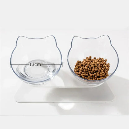 Double Pet Bowl with Stand – Non-Slip Food & Water Feeder for Dogs & Cats