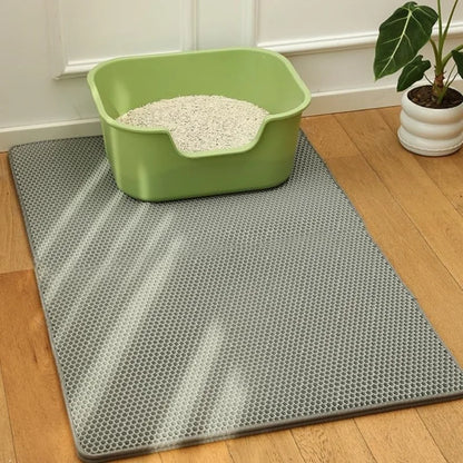 Waterproof Double-Layer Cat Litter Mat – Easy-Clean Pet Litter Pad for Cats