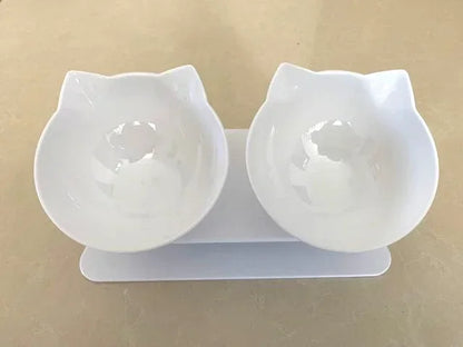 Double Pet Bowl with Stand – Non-Slip Food & Water Feeder for Dogs & Cats