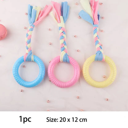 TPR Knot Chew Toy for Small Dogs – Durable Bite-Resistant Dental Cleaning & Training Toy
