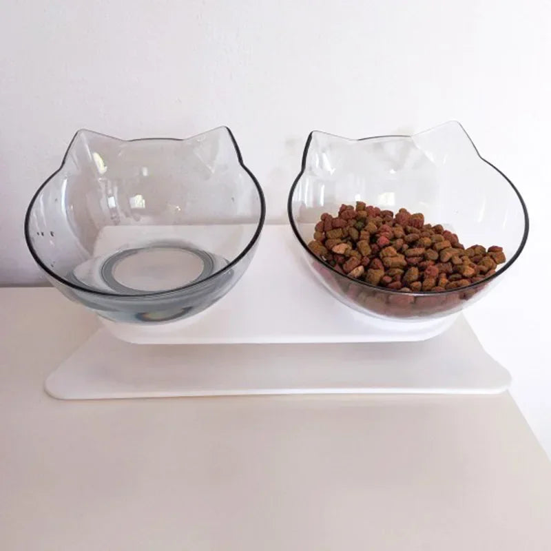 Double Pet Bowl with Stand – Non-Slip Food & Water Feeder for Dogs & Cats
