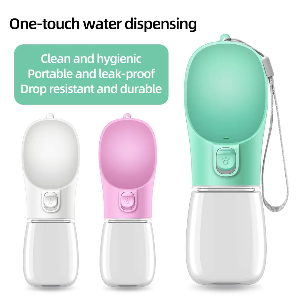 Portable Dog & Cat Water Bottle – Leakproof Travel Drinking Dispenser for Outdoor Pets