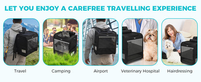 Dogat Pet Backpack XL Breathable Cat/dogs Transporter Up To 10Kg Mesh Window Foldable