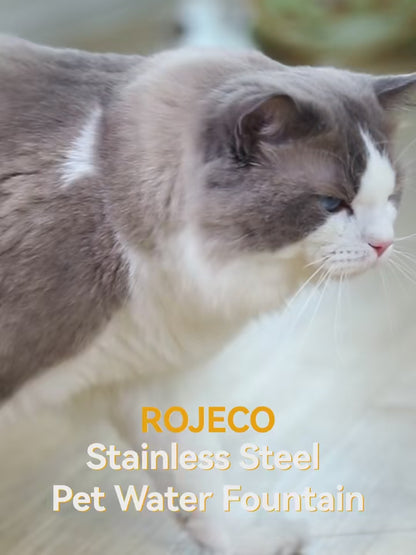 Stainless Steel Automatic Pet Water Fountain for Cats and Dogs, Smart Drinking Water Dispenser for Pets